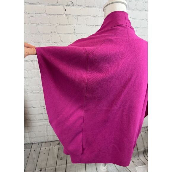 LAFAYETTE 148 NEW YORK pink magenta sleeveless open front cardigan sweater S - Picture 6 of 10